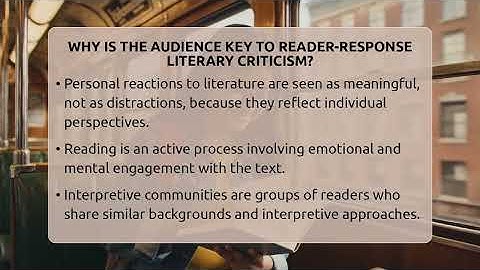 Why Is The Audience Key To Reader-Response Literary Criticism? - The Prose Path