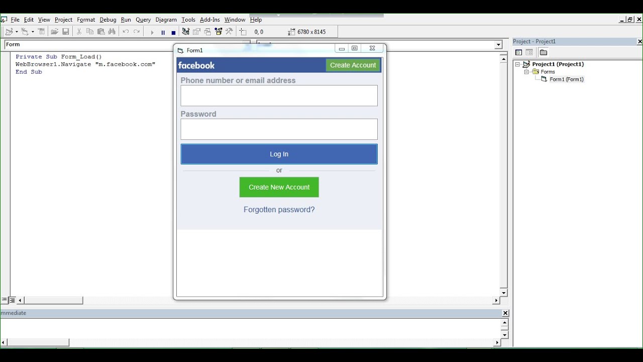 How to make facebook in visual basic6.0 - YouTube