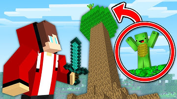 Climbing Up The Biggest Tree To Save My Friend in Minecraft