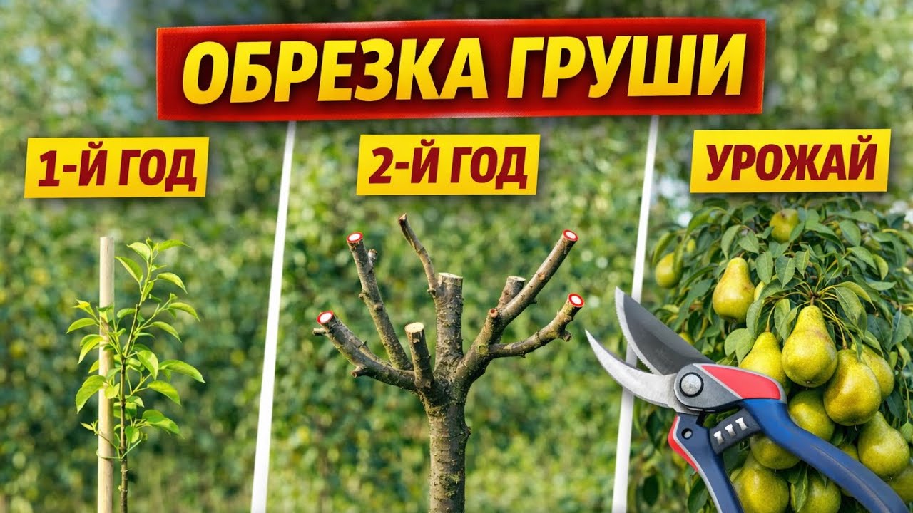 «Обрезка груши по годам: от саженца до первого урожая»