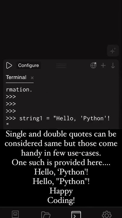Python | Basic use case of single and double quotes in string # ...
