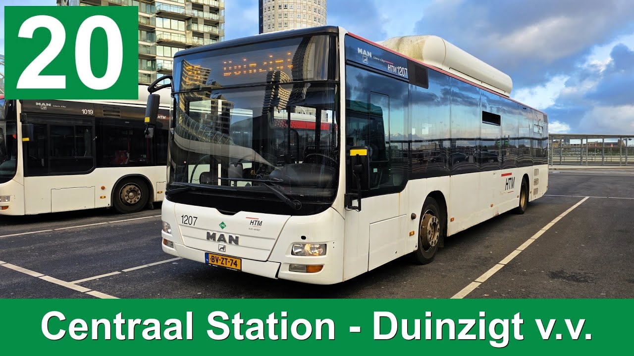 HTM lijn 20: Den Haag Centraal - Duinzigt - Den Haag Centraal | HTM 1207 | 2025