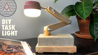 DIY Battery Powered LED Task Light -- Design No. 1 -- Woodworking