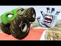 Monster Truck Crashes #13 - Giant Hand Monster vs Monster Jam | BeamNG Drive