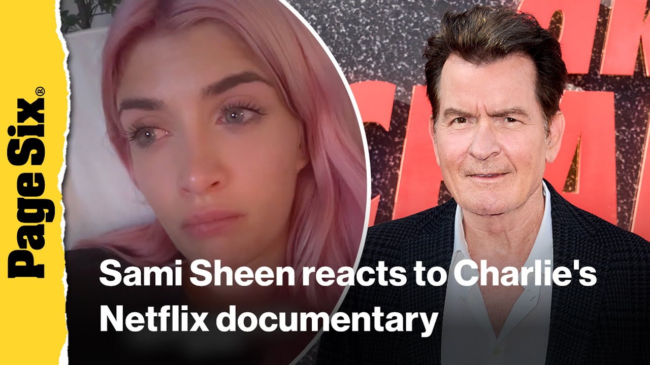 Tearful Sami Sheen reacts to dad Charlie's Netflix documentary