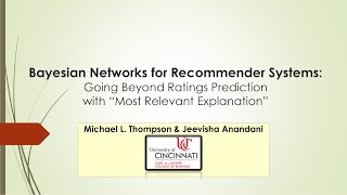 Michael Thompson: Bayesian Networks for Recommender Systems