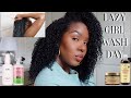 LAZY GIRL WASH DAY ROUTINE + NEW 2 PRODUCT CURLY COCKTAIL