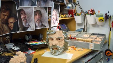 Luke Skywalker Life Size Model - LEGO Star Wars - Time Lapse Build for SDCC
