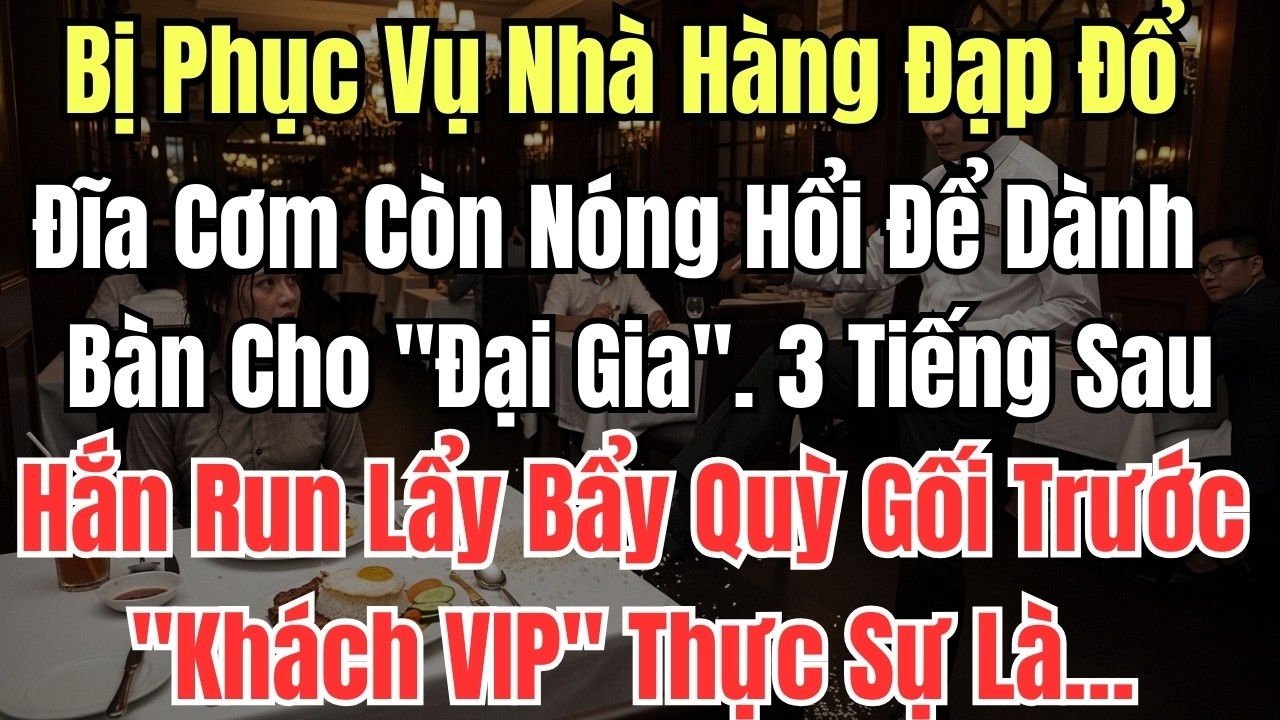 Bị Phục Vụ Nhà Hàng Đạp Đổ Đĩa Cơm Còn Nóng Hổi Để Dành Bàn Cho 