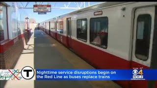 Nighttime service disruptions begin on Red Line