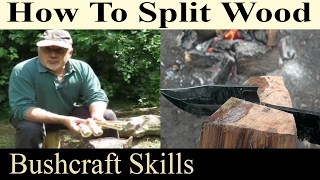 How To Baton And Split Wood Without An Axe Or Knife. Basic Bushcraft Skills For Prepping Or Survival
