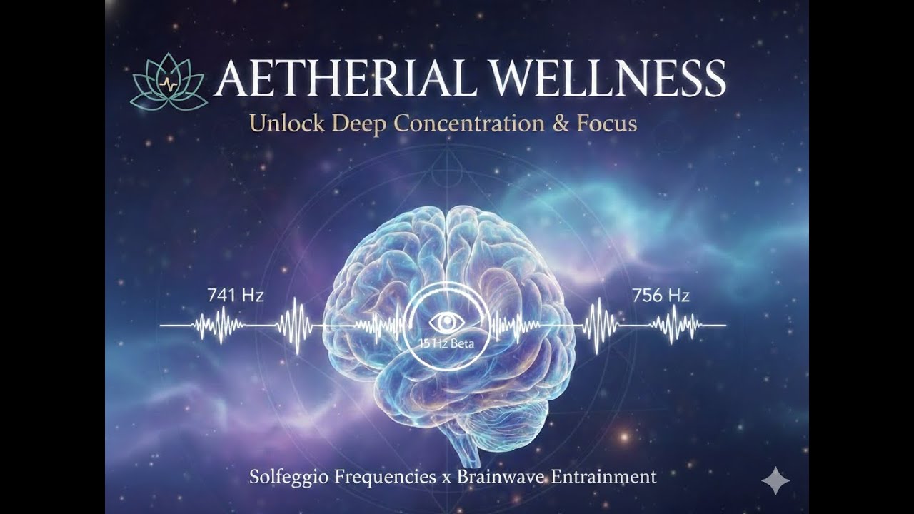 741Hz Deep Focus | Unlock Deep Concentration (Non-Fatiguing Beta Waves) 1 Hour