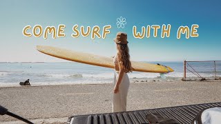 SURF VLOG ‍♀ a simple day in southern, CA | surfing, photography & friends