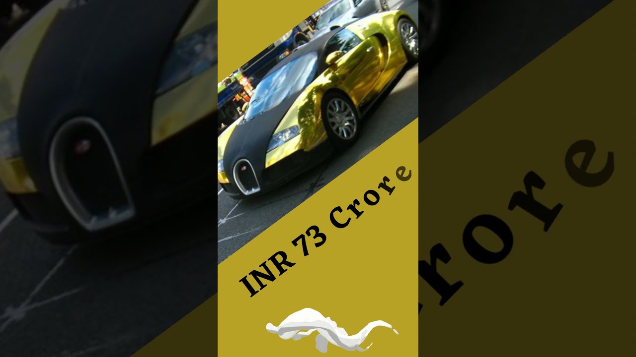 World's  Costliest Gold plated Bugatti Veyron # Shorts