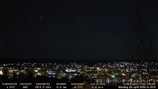Timelapse Cam 2 - Natt til 30. april 2018