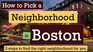 MOVING to BOSTON? How to find the right neighborhood (and avoid the wrong one) Profile