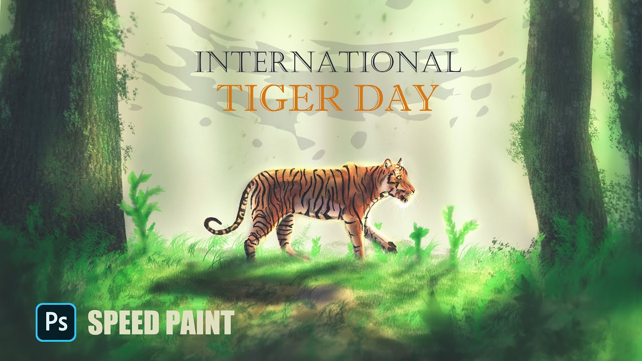 International Tiger Day | Photoshop Speed Paint