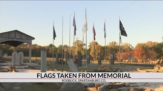 Flags stolen from Roebuck church prayer garden honoring Veterans