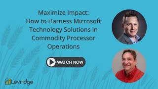 Maximize Impact How to Harness Microsoft Technology Solutions in Commodity Processor Operations
