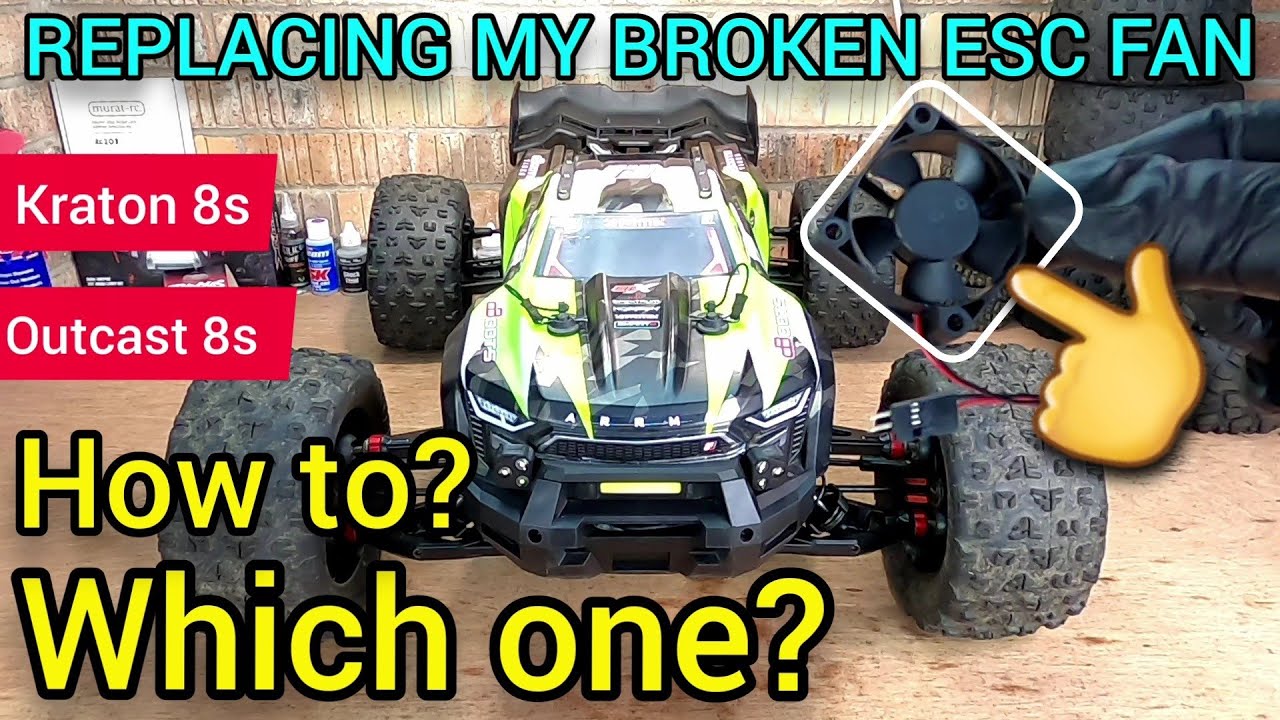 Arrma Kraton 8s Outcast 8s. Replacing my broken stock esc fan. How to do it? Which one do you NEED??