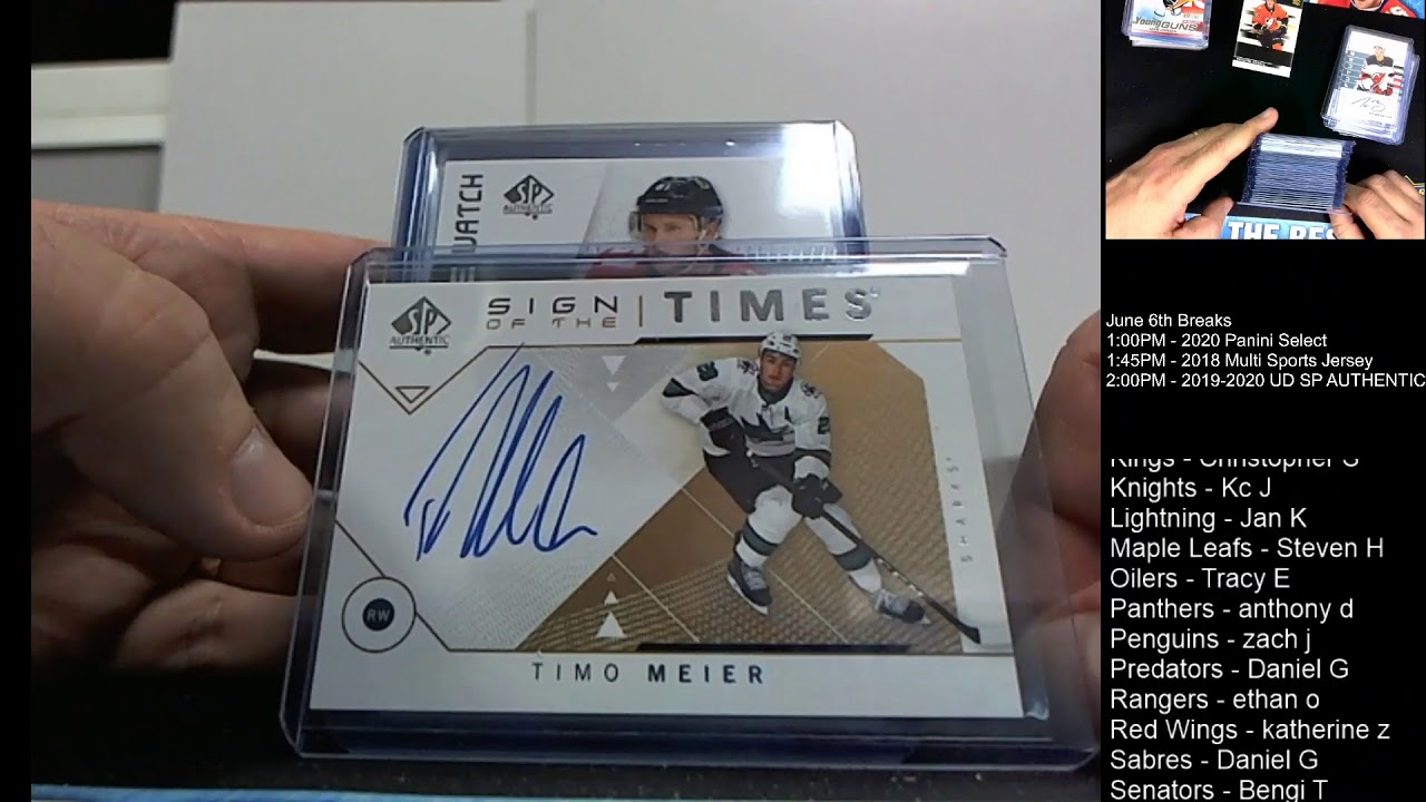 2019-20 Upper Deck SP AUTHENTIC