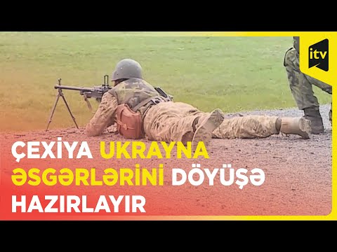 Ukrayna əsgərləri Çexiyada
