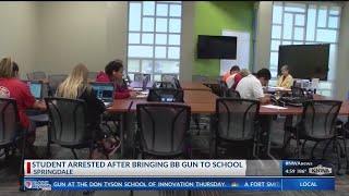 Springdale Police arrest student for bringing BB gun to Don Tyson School of Innovation KNWA