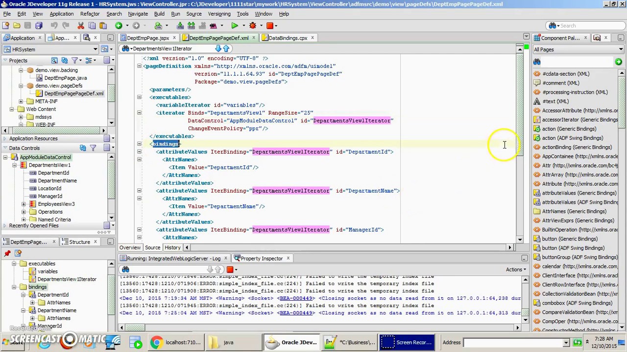 Binding Data Controls to your JSF page: refresh - Part 4/2