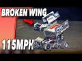 A broken wing on the fastest track  salina highbanks speedway