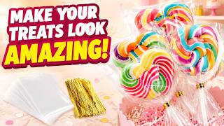 Make Your Treats Look Amazing! Clear Treat Bags With Gold Ties