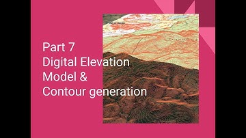 Module 9   Digital Elevation Model   Contour Line Generation