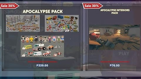 Buying the 2 apocalypse pack on simple sandbox 2