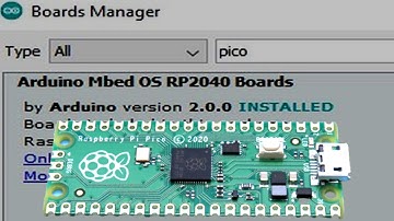 New Raspberry Pi Pico in Arduino IDE  - Arduino Mbed Core for RP2040 boards