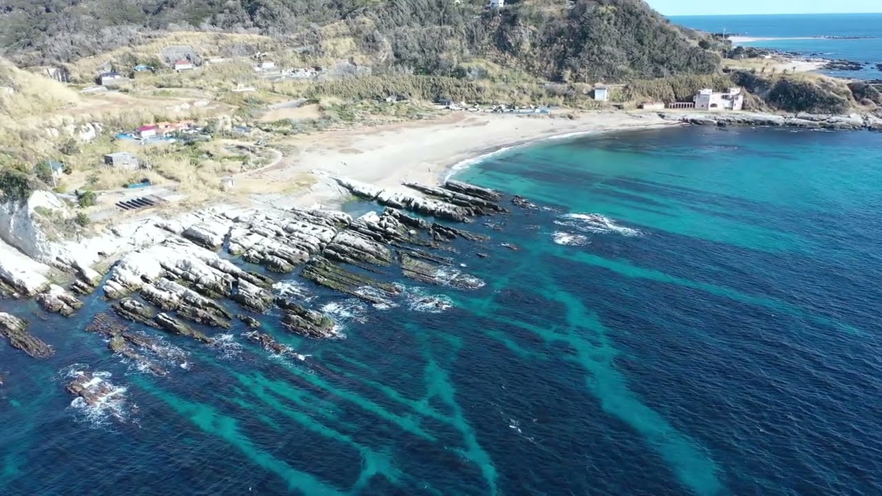 千葉県 館山市「布良海岸」（ドローン）