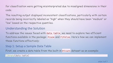 Solving the R Data Table Classification Error: Grouping Numerical Data Successfully