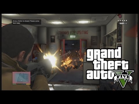 GTA V - HUGE Police Shootout (30 minutes of survival) - YouTube