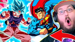 SSJ Blue Goku vs Pre-Crisis Superman Dragon Ball Super VS DC By DrandoskMiller REACTION