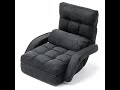 Folding Lazy Sofa Floor Chair Adjustable Gaming Lounger Bed Chaise Couch with Armrests