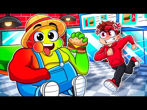 THIS BIG BAG of Awariz ATE ALL THE BURGERS IN THE RESORT!! (Fastfood Simulator) 🍔🍟