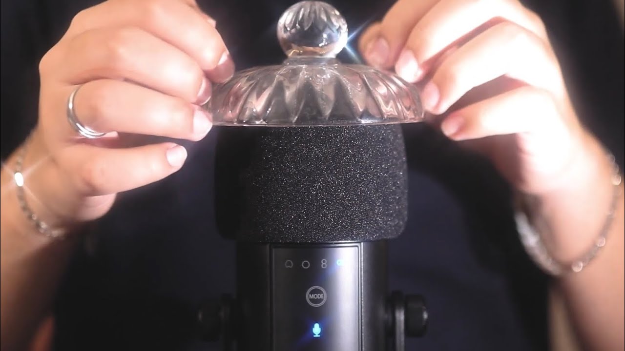 ASMR textured GLASS tapping - YouTube