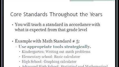 2012 Guide to CCSS and PARCC part 7 Core Standards Grade Level Preview