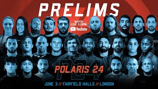 Polaris 24 Prelims | Pro no-gi BJJ grappling | Full Prelim Show Replay