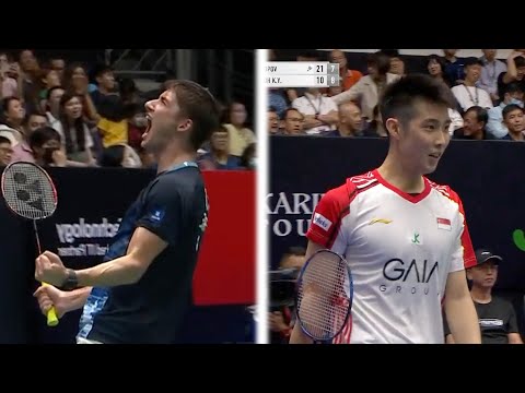 有点意外的结果，2023新加坡赛骆建佑vs小波波夫，个人精剪 Christo Popov  vs. Loh Kean Yew | Singapore Open 2023
