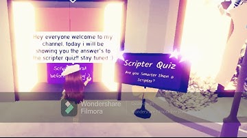 The scripter quiz answers, (My first video!)