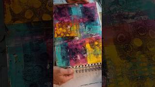 Pulling a print from the gelli plate!