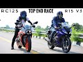 Yamaha R15 V3 VS KTM RC125 Race | Top End