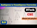8 Ambiguous Grammar to Unambiguous Conversion // Ambiguity and how to remove it // ,#btech ,#mtech