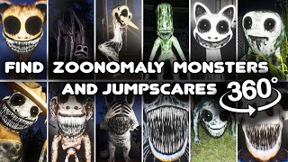 360° VR Find All Zoonomaly Monsters and Jumpscares | 360° FINDING CHALLENGE #1