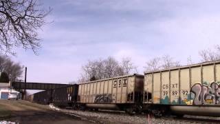 CSX U825 in Hi Def at Shenandoah Junction,WV on 3/27/14