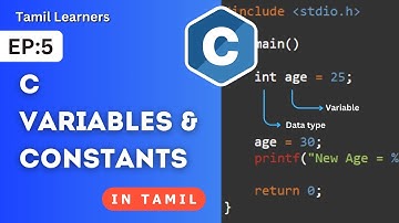 Understanding Variables and Constants in C (in Tamil)